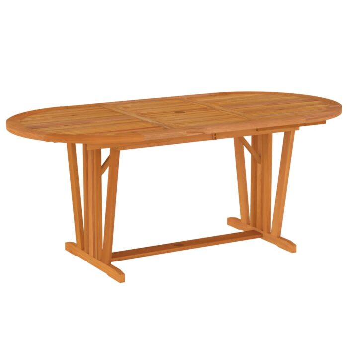 Table de jardin 200x100x75 cm Bois d'eucalyptus solide – Image 1