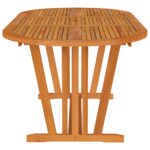 Table de jardin 200x100x75 cm Bois d'eucalyptus solide – Image 2