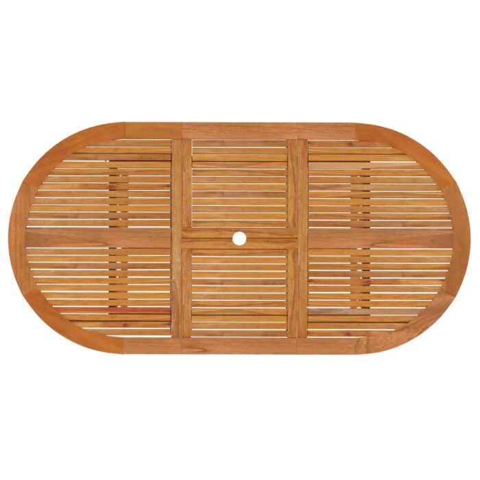 Table de jardin 200x100x75 cm Bois d'eucalyptus solide – Image 3