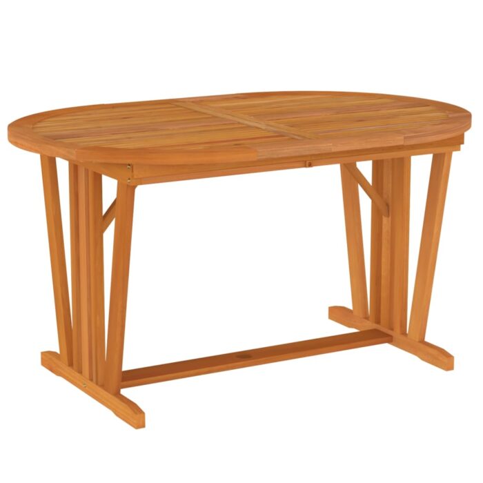 Table de jardin 200x100x75 cm Bois d'eucalyptus solide – Image 4