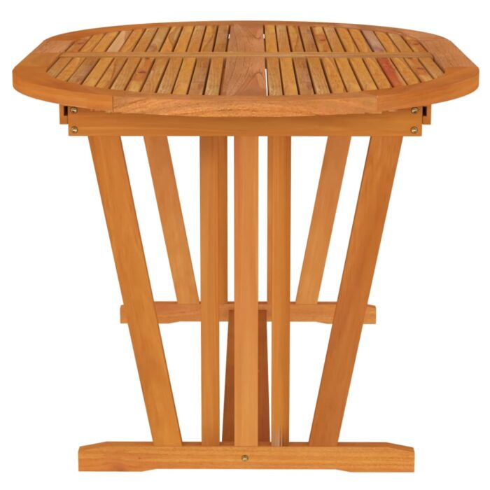 Table de jardin 200x100x75 cm Bois d'eucalyptus solide – Image 6