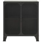 Armoires de rangement 2 pcs Gris 72x36x82 cm Métal et MDF – Image 3