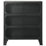 Armoires de rangement 2 pcs Gris 72x36x82 cm Métal et MDF – Image 3