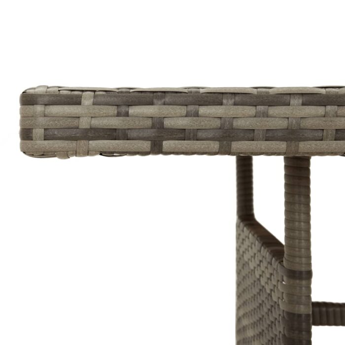 Table de jardin Gris 160x70x72 cm Résine tressée et acacia – Image 3
