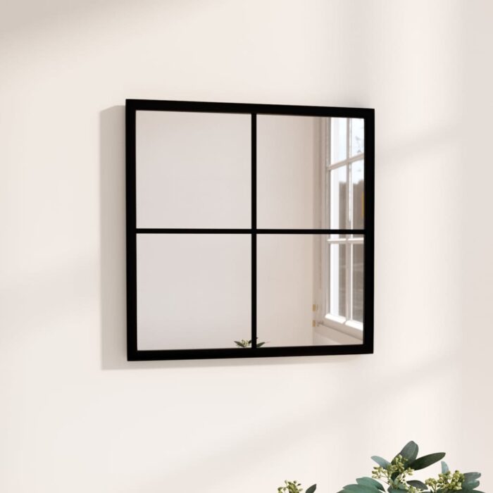 Miroir mural Noir 40x40 cm métal – Image 1