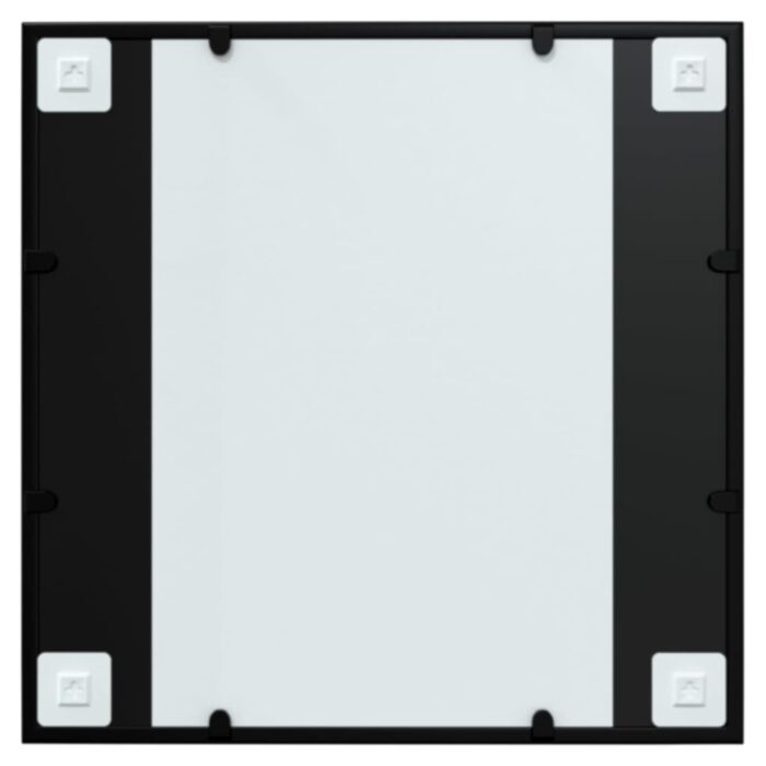Miroir mural noir 60x60 cm métal – Image 2