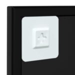 Miroir mural noir 60x60 cm métal – Image 3