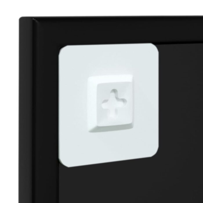 Miroir mural noir 60x60 cm métal – Image 3