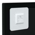 Miroir mural noir 100x40 cm métal – Image 3