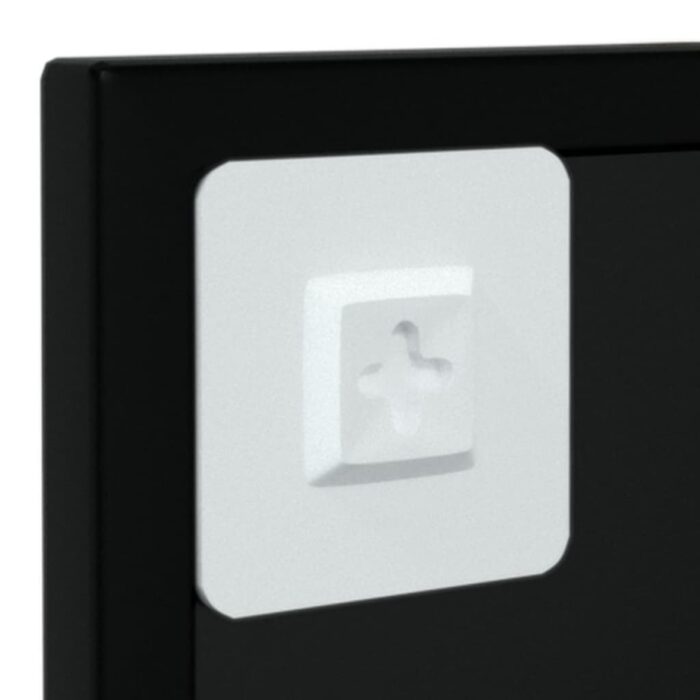 Miroir mural noir 100x40 cm métal – Image 5