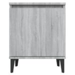 Tables de chevet avec pieds en métal sonoma gris 40x30x50 cm – Image 5