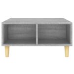 Table basse sonoma gris 60x60x30 cm bois d'ingénierie – Image 2