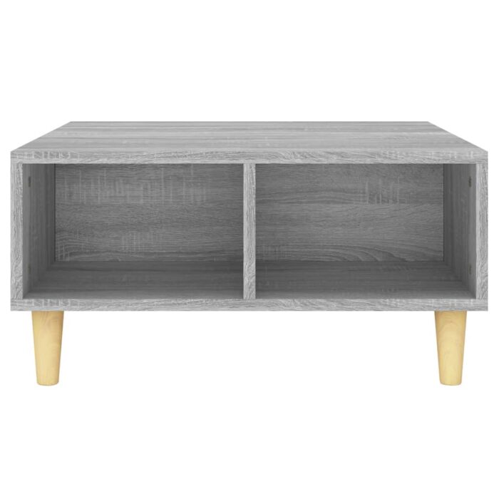 Table basse sonoma gris 60x60x30 cm bois d'ingénierie – Image 2