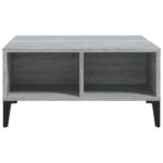Table basse sonoma gris 60x60x30 cm bois d'ingénierie – Image 2