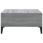 Table basse sonoma gris 60x60x30 cm bois d'ingénierie – Image 3