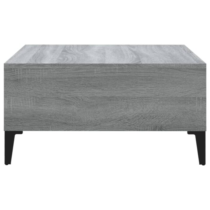 Table basse sonoma gris 60x60x30 cm bois d'ingénierie – Image 3