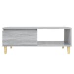 Table basse sonoma gris 90x60x35 cm bois d'ingénierie – Image 4