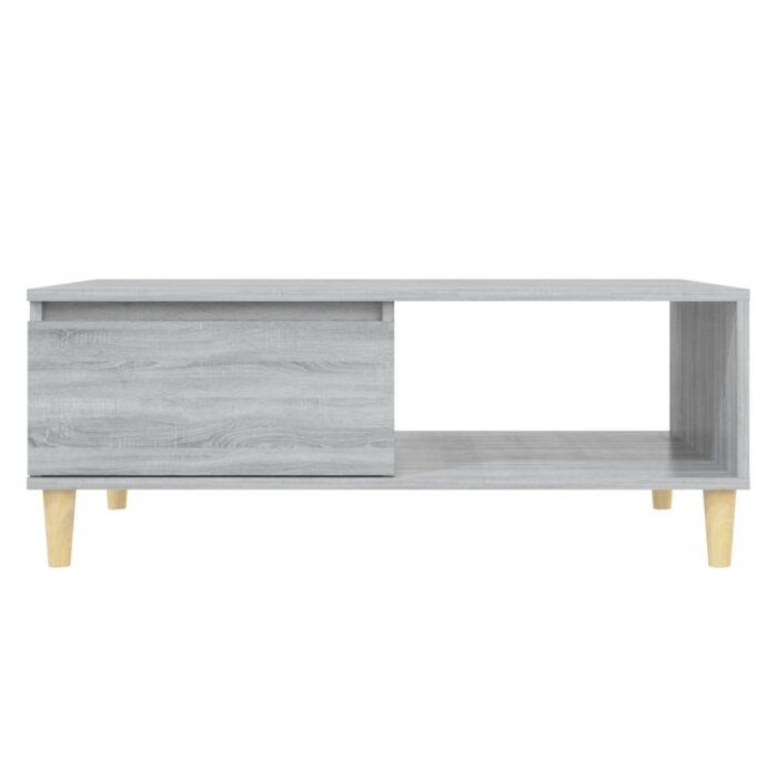Table basse sonoma gris 90x60x35 cm bois d'ingénierie – Image 4