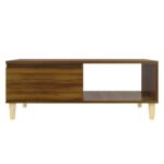 Table basse chêne marron 90x60x35 cm bois d'ingénierie – Image 4