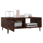 Table basse chêne fumé 90x60x35 cm bois d'ingénierie – Image 2