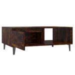 Table basse chêne fumé 90x60x35 cm bois d'ingénierie – Image 3