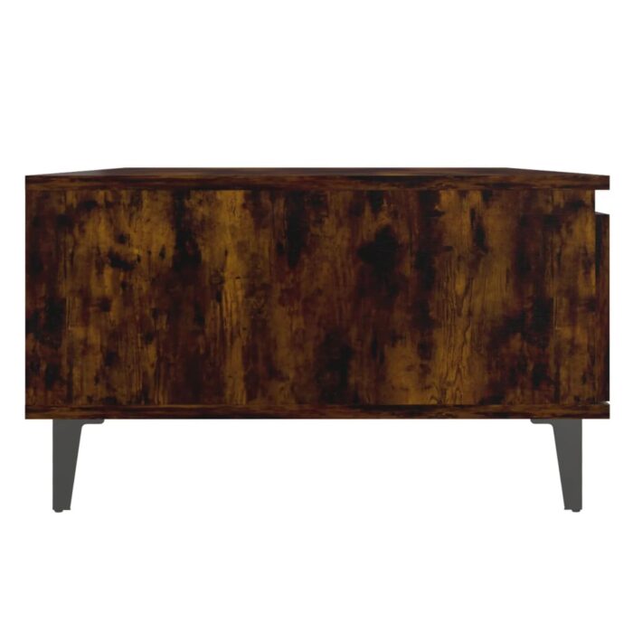 Table basse chêne fumé 90x60x35 cm bois d'ingénierie – Image 5
