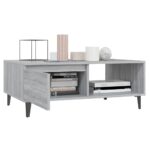 Table basse sonoma gris 90x60x35 cm bois d'ingénierie – Image 2
