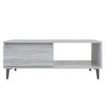 Table basse sonoma gris 90x60x35 cm bois d'ingénierie – Image 4
