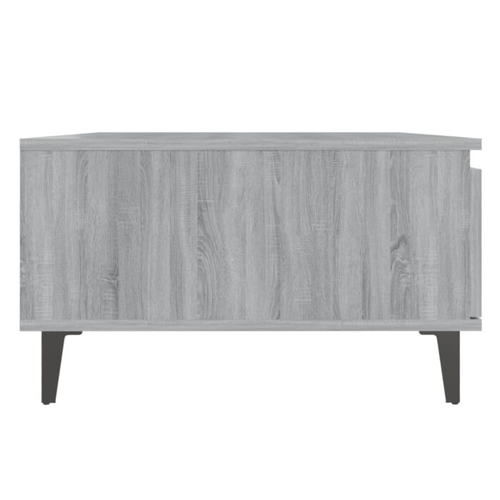 Table basse sonoma gris 90x60x35 cm bois d'ingénierie – Image 5