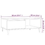 Table basse sonoma gris 90x60x35 cm bois d'ingénierie – Image 6