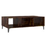 Table basse chêne fumé 103,5x60x35 cm bois d'ingénierie – Image 5
