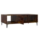 Table basse chêne fumé 103,5x60x35 cm bois d'ingénierie – Image 6