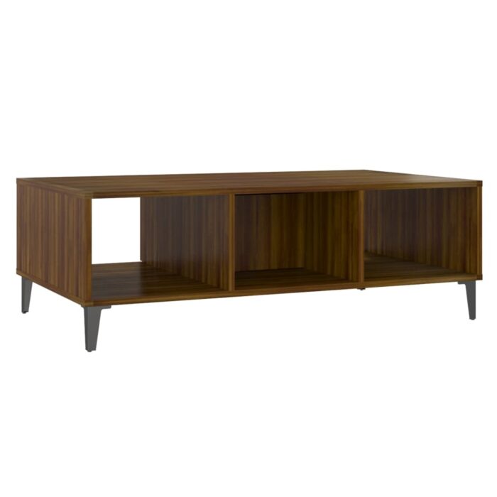 Table basse Chêne marron 103,5x60x35 cm Bois d'ingénierie – Image 3