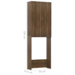 Meuble pour machine à laver Chêne marron 64x25,5x190 cm – Image 7