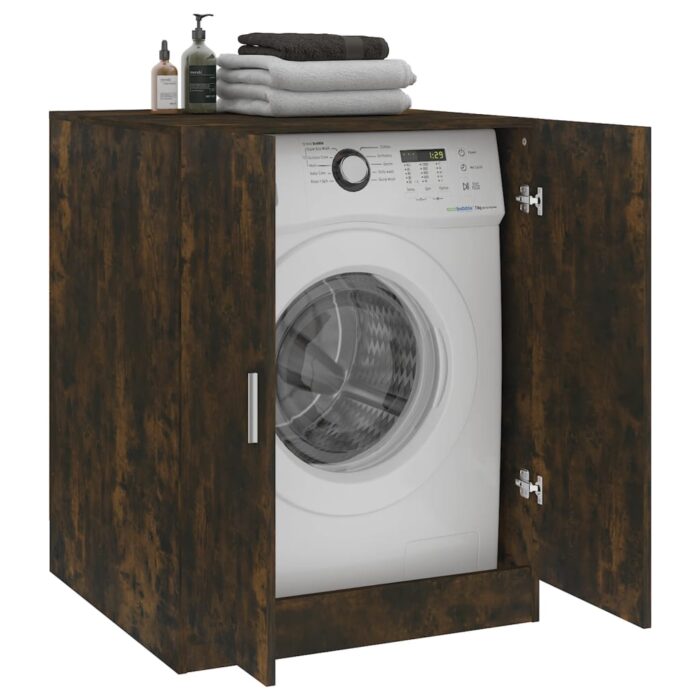 Meuble pour machine à laver Chêne fumé 71x71,5x91,5 cm – Image 2