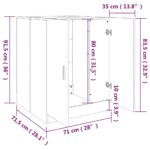 Meuble pour machine à laver Sonoma gris 71x71,5x91,5 cm – Image 6