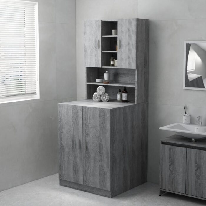 Meuble pour machine à laver Sonoma gris 71x71,5x91,5 cm – Image 1