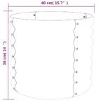 Jardinière de jardin Acier enduit de poudre 40x40x36 cm Marron – Image 2