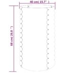 Jardinière Acier enduit de poudre 40x40x68 cm Anthracite – Image 2
