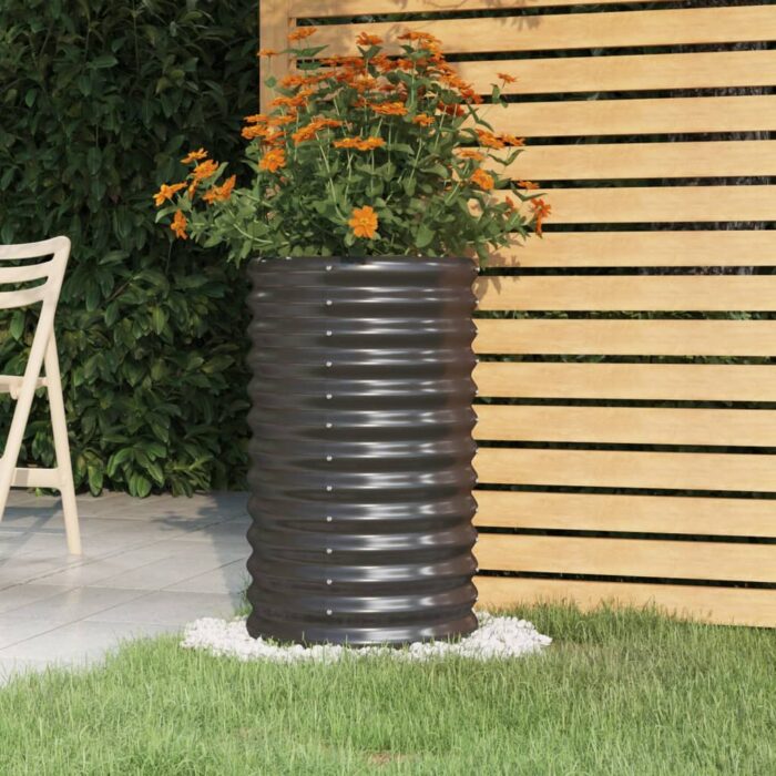 VXL8720286855546_m_en_hd_1.jpg Jardinière Acier enduit de poudre 40x40x68 cm Anthracite – Image 1