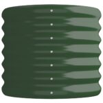 Lit surélevé de jardin Acier enduit de poudre 114x40x36 cm Vert – Image 2