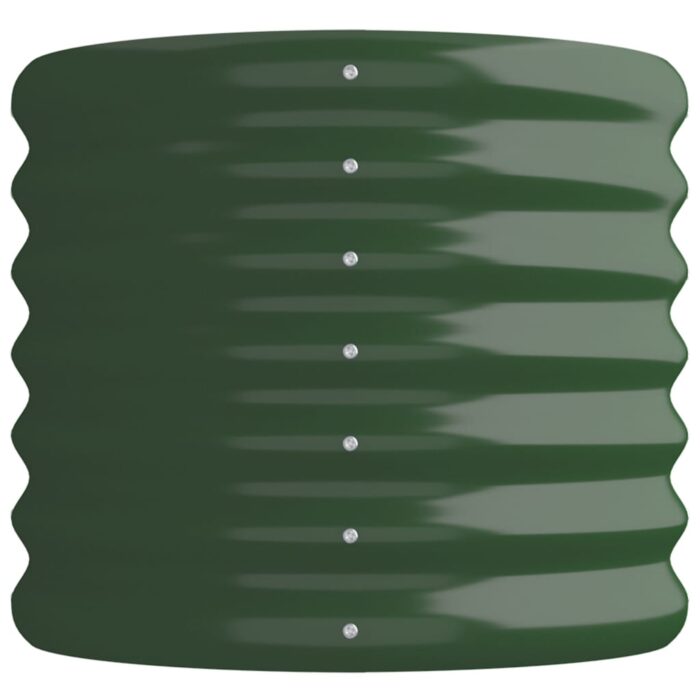 Lit surélevé de jardin Acier enduit de poudre 114x40x36 cm Vert – Image 2