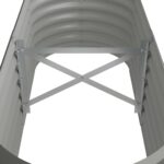 Lit surélevé de jardin Acier enduit de poudre 114x40x36 cm gris – Image 3