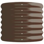 Lit surélevé de jardin Acier enduit de poudre marron – Image 2