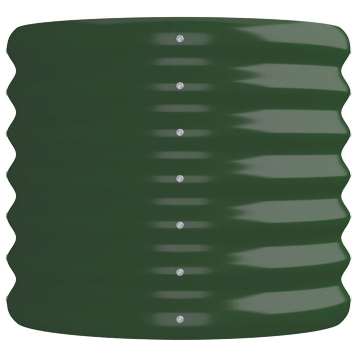 Lit surélevé de jardin Acier enduit de poudre 152x40x36 cm Vert – Image 2