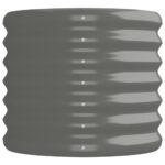 Lit surélevé de jardin Acier enduit de poudre 152x40x36 cm gris – Image 2