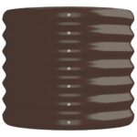 Lit surélevé de jardin Acier enduit de poudre marron – Image 2