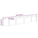 Lit surélevé de jardin Acier enduit de poudre 260x40x36 cm gris – Image 4