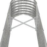 Lit surélevé de jardin Acier enduit de poudre Argenté – Image 3