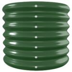 Lit surélevé de jardin Acier enduit de poudre 332x40x36 cm Vert – Image 2